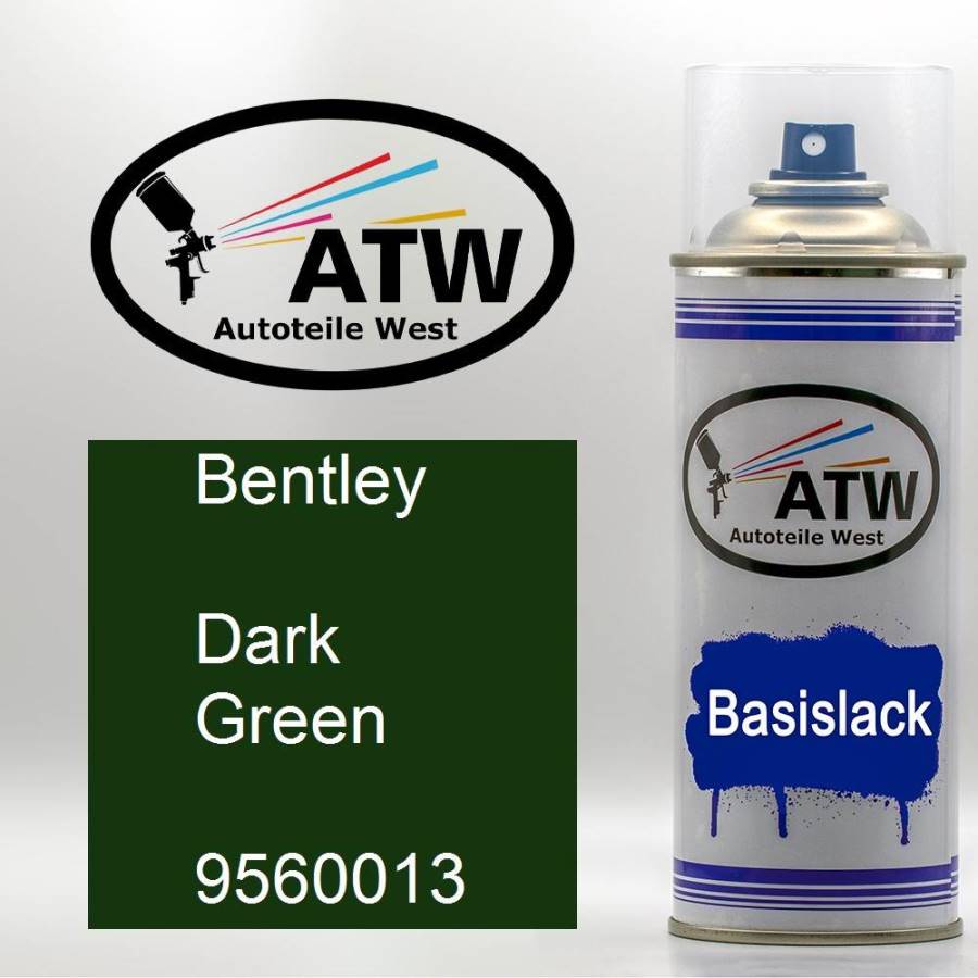 Bentley, Dark Green, 9560013: 400ml Sprühdose, von ATW Autoteile West.